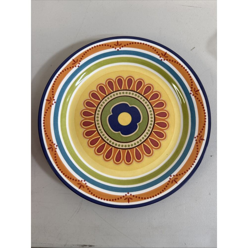 PIER 1 MEXICALI - 8 7/8" IRONSTONE SALAD LUNCHEON PLATES Set Of 7